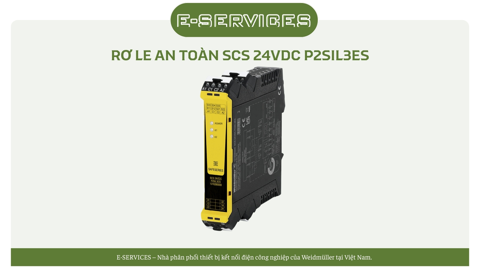 RƠ LE AN TOÀN SCS 24VDC P2SIL3ES